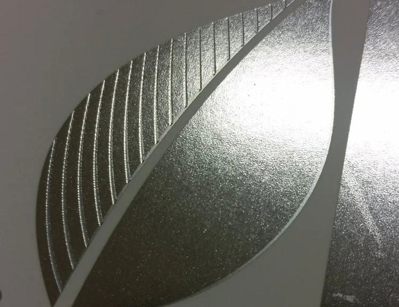 Cold foil stamping effect for custom printed packaging