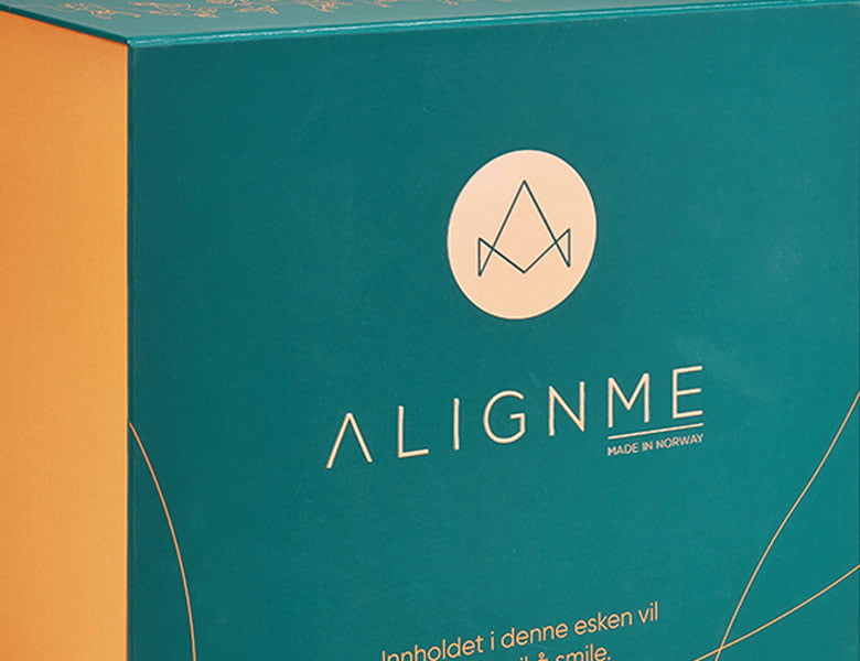 Soft-touch lamination sample on luxury packaging