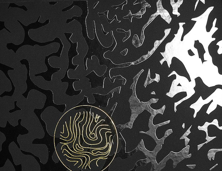 Spot UV gloss effect on printed packaging
